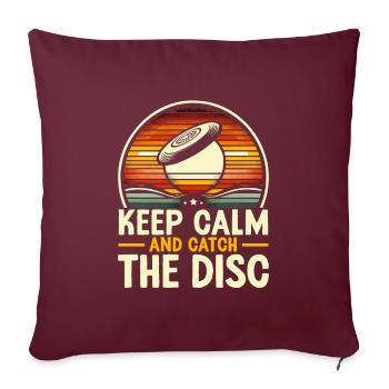 Ultimate Frisbee Player Sport Frisbee Disque Volant - Housse de coussin décorative 45 x 45 cm - bordeaux - Devant