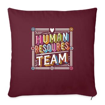Responsable RH Emploi Employé Ressources Humaines RH - Housse de coussin décorative 45 x 45 cm - bordeaux - Devant
