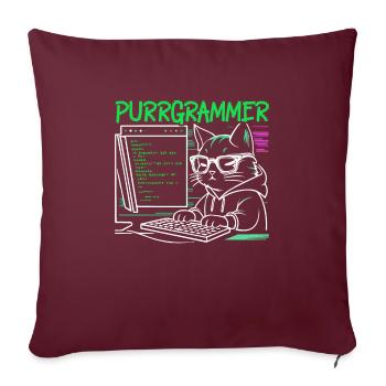 Programmeur drôle Programmeur - Housse de coussin décorative 45 x 45 cm - bordeaux - Devant