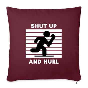 Hurling: Aufhalten und schleudern. - Sofakissenbezug 45 x 45 cm - Burgunderrot - Vorne