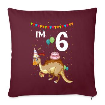 Parasaurolophus pour les dinosaures et les chasseurs de fosil - Housse de coussin décorative 45 x 45 cm - bordeaux - Devant