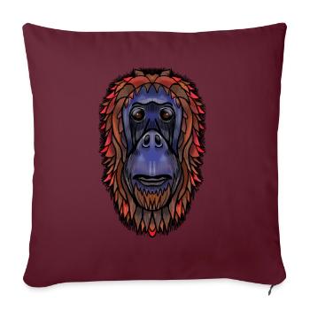 Butler von Jon Ball - Sofakissenbezug 45 x 45 cm - Burgunderrot - Vorne