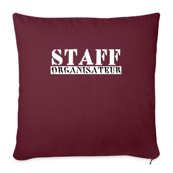 STAFF organisateur (dos) - Housse de coussin décorative 45 x 45 cm - bordeaux - Devant