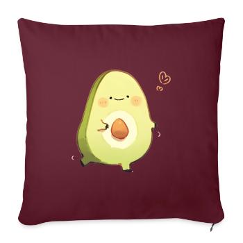 Adopter l’avocat - Housse de coussin décorative 45 x 45 cm - bordeaux - Devant