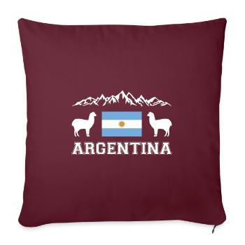 Argentinien - Sofakissenbezug 45 x 45 cm - Burgunderrot - Vorne