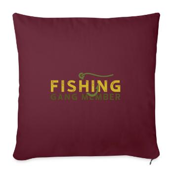 Gang de pêcheurs - Housse de coussin décorative 45 x 45 cm - bordeaux - Devant