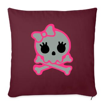 skull - Sofakissenbezug 45 x 45 cm - Burgunderrot - Vorne