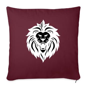 lion - Housse de coussin décorative 45 x 45 cm - bordeaux - Devant