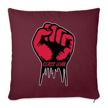 Class War – Faust - Sofakissenbezug 45 x 45 cm - Burgunderrot - Vorne