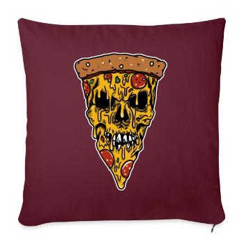 Tueur de pizza - Housse de coussin décorative 45 x 45 cm - bordeaux - Devant