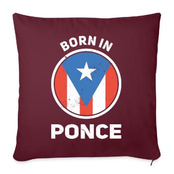 Puerto Rico - Sofakissenbezug 45 x 45 cm - Burgunderrot - Vorne