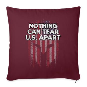Rien ne peut déchirer l’indépendance des États-Unis 4ème - Housse de coussin décorative 45 x 45 cm - bordeaux - Devant