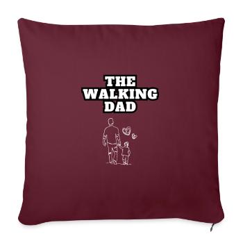 Le papa qui marche fille blanche - Housse de coussin décorative 45 x 45 cm - bordeaux - Devant