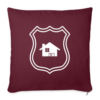 Armoiries du symbole de la maison - Housse de coussin décorative 45 x 45 cm - bordeaux - Devant