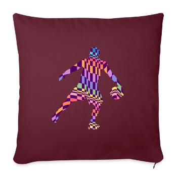 basketball basketball-muster basketballspiel - Sofakissenbezug 45 x 45 cm - Burgunderrot - Vorne