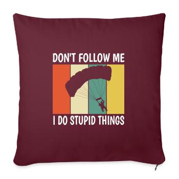 Parachute - Housse de coussin décorative 45 x 45 cm - bordeaux - Devant