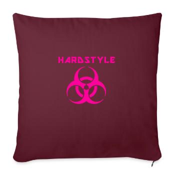 Hardstyle - Party Hard - Event - Festival - Pink - Sofakissenbezug 45 x 45 cm - Burgunderrot - Vorne
