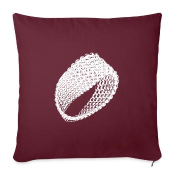 Surface plane géométrique vintage Möbius loop - Housse de coussin décorative 45 x 45 cm - bordeaux - Devant