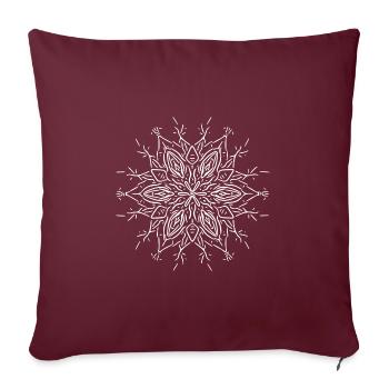Mandala Flower Lines Shape Pattern - Housse de coussin décorative 45 x 45 cm - bordeaux - Devant