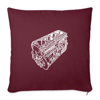 Ventilateur de cylindrée du bloc moteur automatique - Housse de coussin décorative 45 x 45 cm - bordeaux - Devant
