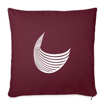 Aile à rayures géométriques - Housse de coussin décorative 45 x 45 cm - bordeaux - Devant