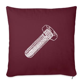 Pièce de rechange à vis de tournevis d’atelier - Housse de coussin décorative 45 x 45 cm - bordeaux - Devant