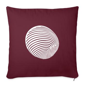 Rouleau de balle géométrique avec rayures - Housse de coussin décorative 45 x 45 cm - bordeaux - Devant