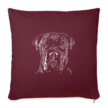Hundeportrait für stolze Hundebesitzer - Sofakissenbezug 45 x 45 cm - Burgunderrot - Vorne