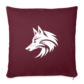 Schöner Stylischer Fuchs - Sofakissenbezug 45 x 45 cm - Burgunderrot - Vorne