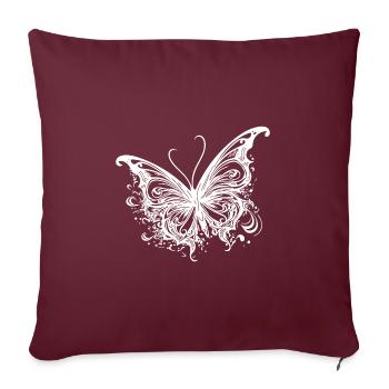 Pretty Tattoo Kids Lines Style Butterfly - Housse de coussin décorative 45 x 45 cm - bordeaux - Devant