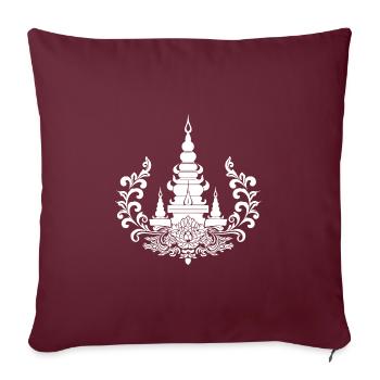 Thailand Tempel Anlage Natur Symbol - Sofakissenbezug 45 x 45 cm - Burgunderrot - Vorne