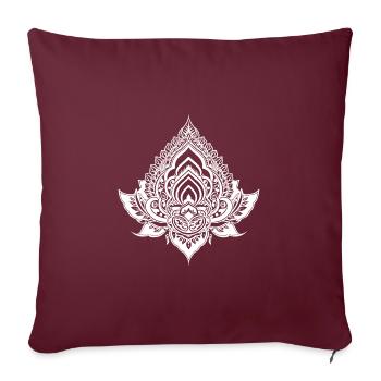 Yoga symbole belle Thaïlande mémoire - Housse de coussin décorative 45 x 45 cm - bordeaux - Devant