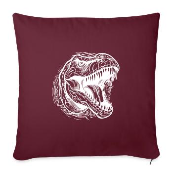 Roaring T-Rex Dinosaur Tattoo Dino Design - Housse de coussin décorative 45 x 45 cm - bordeaux - Devant