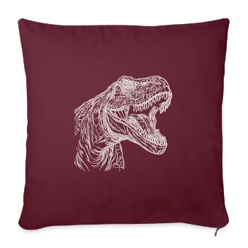 Roaring T-Rex Dinosaur Cool Dino Design - Housse de coussin décorative 45 x 45 cm - bordeaux - Devant