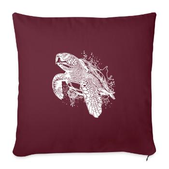 D’élégantes tortues plongeuses pour les plongeurs - Housse de coussin décorative 45 x 45 cm - bordeaux - Devant
