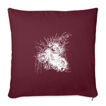 Style de course tout-terrain Moto Jump Splash - Housse de coussin décorative 45 x 45 cm - bordeaux - Devant