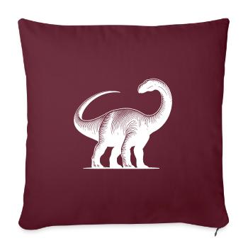 Dinosaure dinosaure dinosaure brachiosaure massif - Housse de coussin décorative 45 x 45 cm - bordeaux - Devant