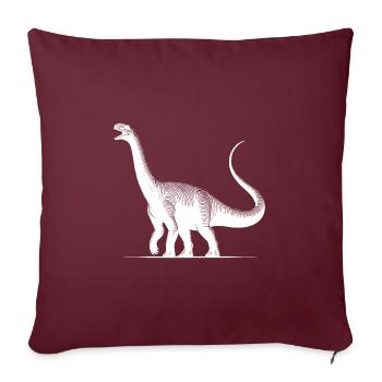 Riesiger Dino Diplodocus Sauropoden Dinosaurier - Sofakissenbezug 45 x 45 cm - Burgunderrot - Vorne
