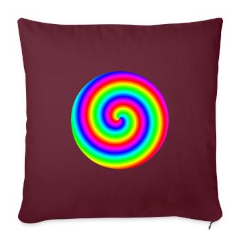 3D Arc-en-ciel Idée Cadeau Tube Hypnose Colorée LGBT - Housse de coussin décorative 45 x 45 cm - bordeaux - Devant