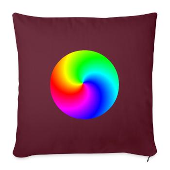 Spiral rainbow colorful gift idea - Sofa pillowcase 17,3'' x 17,3'' (45 x 45 cm) - burgundy - Front