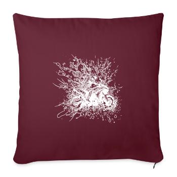 Splash Style Motard Conduite Tout-Terrain Tatouage - Housse de coussin décorative 45 x 45 cm - bordeaux - Devant