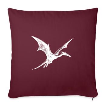 Ptérosaure Dino Ptéranodon Dinosaure volant - Housse de coussin décorative 45 x 45 cm - bordeaux - Devant