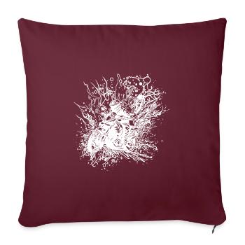 Moto Bikerstyle Custom Bike Racing Splash - Housse de coussin décorative 45 x 45 cm - bordeaux - Devant