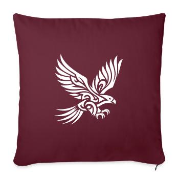 Élégant bel aigle sur d’énormes ailes - Housse de coussin décorative 45 x 45 cm - bordeaux - Devant