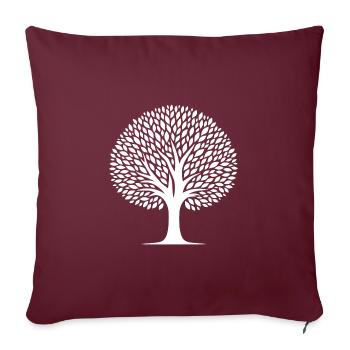 Amoureux de la nature, de la forêt, de l’arbre et de la nature - Housse de coussin décorative 45 x 45 cm - bordeaux - Devant