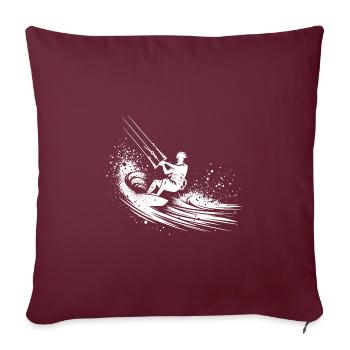 High-Fly Splash Kite-Surfen Meerwasser Fahrspaß - Sofakissenbezug 45 x 45 cm - Burgunderrot - Vorne