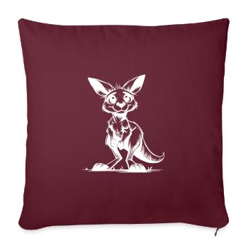 Mignon mignon bébé kangourou australien mignon - Housse de coussin décorative 45 x 45 cm - bordeaux - Devant