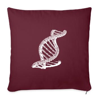 Collier ADN incurvé Colliers extraordinaires - Housse de coussin décorative 45 x 45 cm - bordeaux - Devant