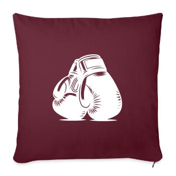 Gants de boxe rembourrés pour un coup de poing parfait - Housse de coussin décorative 45 x 45 cm - bordeaux - Devant