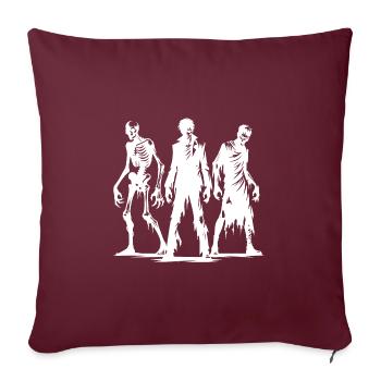 Schaurig Gruselige Halloween Zombie Gruppe - Sofakissenbezug 45 x 45 cm - Burgunderrot - Vorne